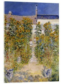 Acrylglasbild  Garten des Künstlers bei Vetheuil - Claude Monet