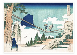 Wandbild  Hängebrücke zwischen Hida und Etchu - Katsushika Hokusai