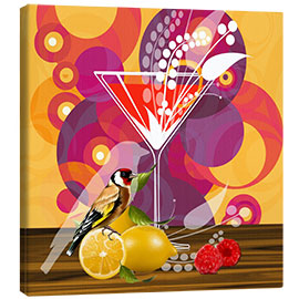 Leinwandbild  Vintage Birdy Cocktail I - Mandy Reinmuth