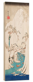 Holzbild  Flussschlucht im Schnee - Utagawa Hiroshige