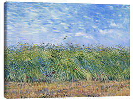 Leinwandbild  Getreidefeld mit Mohnblumen und Rebhuhn - Vincent van Gogh