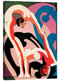 Leinwandbild  Akrobatenpaar ? Plastik - Ernst Ludwig Kirchner