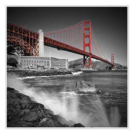 Wandbild  Golden Gate Bridge Fort Point - Melanie Viola