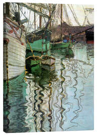 Leinwandbild  Der Hafen von Triest - Egon Schiele
