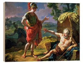 Holzbild  Alexander and Diogenes, 1818 - Nicolas Andre Monsiau
