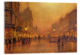 Acrylglasbild  Straße bei Nacht - John Atkinson Grimshaw