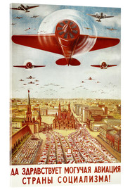 Acrylglasbild  Flugzeugparade über Moskau - Vintage Advertising Collection