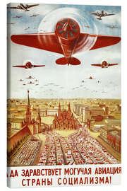 Leinwandbild  Flugzeugparade über Moskau - Vintage Advertising Collection