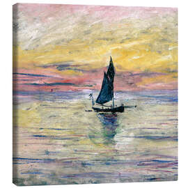 Leinwandbild  Segelboot am Abend - Claude Monet