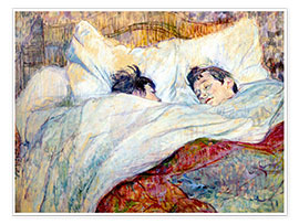 Poster  Das Bett - Henri de Toulouse-Lautrec