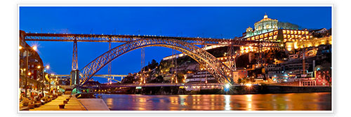 Poster Porto Portugal Brücke Dom Luis