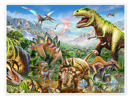 Poster Welt der Dinosaurier