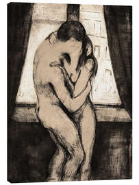 Leinwandbild  Der Kuss - Edvard Munch