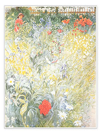 Wandbild  Sommerblumen - Carl Larsson