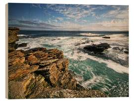 Holzbild  Atlanktik Küste Schottland - Martina Cross