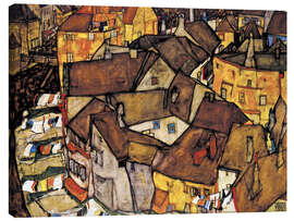 Leinwandbild  Häuser in Krumau - Egon Schiele
