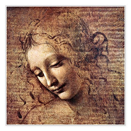Wandbild  Die Zerzauste (La Scapigliata) - Leonardo da Vinci