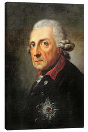 Leinwandbild  Friedrich II, König von Preußen - Anton Graff