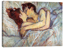 Leinwandbild  Im Bett: der Kuss - Henri de Toulouse-Lautrec