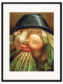 Gerahmter Kunstdruck  Der Gemüsegärtner oder Ein Scherz mit Gemüse - Giuseppe Arcimboldo