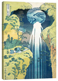 Leinwandbild  Der Wasserfall von Amida hinter der Kiso-Straße - Katsushika Hokusai