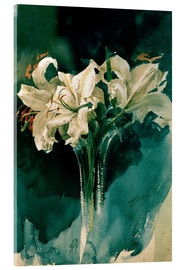 Acrylglasbild  Weiße Lilien - Anders Leonard Zorn