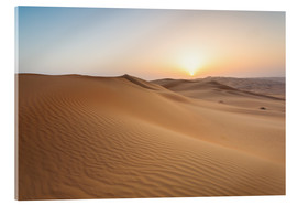 Acrylglasbild  Sonnenaufgang über Sanddünen, leeren Viertel Wüste, Abu Dhabi, Emirate - Matteo Colombo