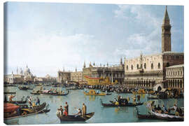 Leinwandbild  Das Hafenbecken von San Marco am Himmelfahrtstag - Bernardo Bellotto (Canaletto)
