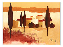 Poster Kleines Mediterranes Dorf