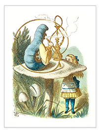 Poster Alice und die Raupe