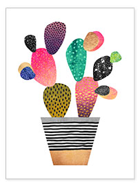 Wandbild  Happy Cactus - Elisabeth Fredriksson