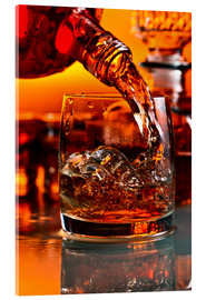Acrylglasbild  Whisky und Eis