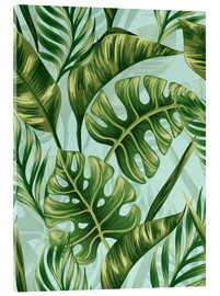 Acrylglasbild  Monstera-Blätter