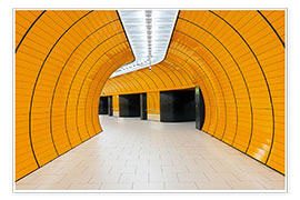 Wandbild  Marienplatz U-Bahn Station in München - Dieter Meyrl