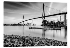 Acrylglasbild  Hamburg | Kohlbrandbrücke (schwarz/weiss) - Kristian Goretzki