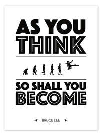 Poster As you think - Bruce Lee