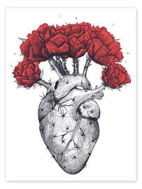 Poster Kaktus-Herz