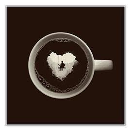 Poster Ein Herz für Kaffee