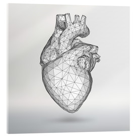 Acrylglasbild  Polygon Herz