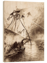 Holzbild  Marsianer im Tal der Themse - Henrique Alvim Correa