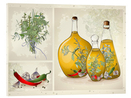 Acrylglasbild  Küchenkräuter Collage