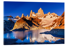 Acrylglasbild  Berg Fitz Roy im Nationalpark Los Glaciares, Argentinien