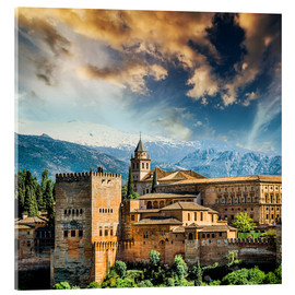 Acrylglasbild  Ansicht des berühmten Alhambra