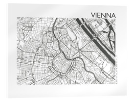 Acrylglasbild  Stadtplan von Wien - 44spaces