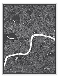 Poster London England Karte