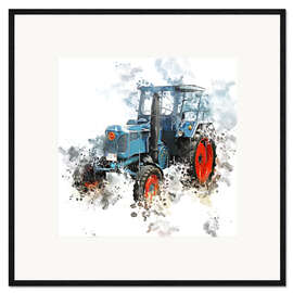 Gerahmter Kunstdruck  Oldtimer Traktor Lanz - Peter Roder